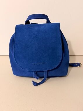 Portland Leather Goods Bucket backpack in Joni BluePebbled Leather NWOT